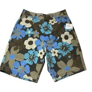 NWT‎ Stussy Gramps  Shorts Floral Print Blue Brown  Size 29 READ !!